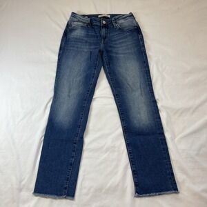 Mavi Kerry Ankle Mid Rise Straight Leg Denim Blue Jeans Stretch Womens‎ 25